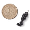 Gradient Color Natural Smoky Quartz & Natural Obsidian & Natural Labradorite Chip Beaded Pendants PALLOY-JF02791-07-2