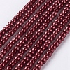 Eco-Friendly Dyed Glass Pearl Round Bead Strands X-HY-A002-3mm-RB038-1