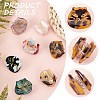 7Pcs 7 Colors Cartoon Mini Cat Cellulose Acetate(Resin) Claw Hair Clips OHAR-GF0001-21-6