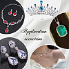 40Pcs 8 Style Platinum Plated Alloy Glass Pendants Sets ALRI-PH0001-27B-5