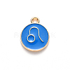 Alloy Enamel Pendants X-ENAM-S124-01B-02G-2