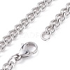 304 Stainless Steel Curb Chains Necklace for Men Women NJEW-JN03846-03-5