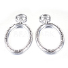Rack Plating Alloy Open Back Bezel Big Pendants PALLOY-T005-08P-FF-1