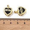 Mother's Day Brass Glass Pendants KK-D235-04G-3