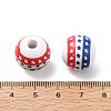 Independence Day Themes Wood European Beads WOOD-I014-01C-3