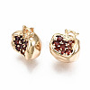 Brass Micro Pave Chocolate Cubic Zirconia Charms KK-S360-047-NF-3