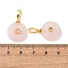 Natural Rose Quartz Pendants G-P628-03G-08-3