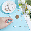 30Pcs 2 Colors 1-Hole Alloy Shell Shank Buttons BUTT-NB0002-09B-3