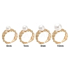 Rack Plating Heart Brass Micro Pave Cubic Zirconia Open Cuff Ring Settings KK-Z071-26KCG-4