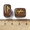 Rectangle Natural Mahogany Obsidian Rune Stones G-Z059-01I-3