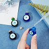 4Pcs 4 Colors Handmade Lampwork Perfume Bottle Pendants LAMP-FH0001-02-3
