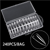 Transparent PVC Plastic Seamless Stiletto Shape False Nail Tips MRMJ-T065-06-4-2