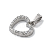 Ion Plating(IP) 304 Stainless Steel Micro Pave Cubic Zirconia Pendants STAS-Z107-04P-01-2