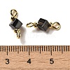 Natural Dyed & Heated Black Agate Connector Charms FIND-C046-08G-3