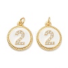 Brass Micro Pave Clear Cubic Zirconia Charms ZIRC-I052-16G-02-2