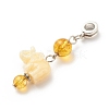 Opaque Resin and Natural Mixed Stone European Dangle Charms PALLOY-JF01764-4