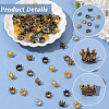 120Pcs 4 Colors Alloy Rhinestone Settings FIND-PA0001-55-6