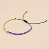 Adjustable Glass Seed Beads Braided Bead Bracelets for Women UG7337-7-1