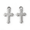304 Stainless Steel Tiny Cross Charms STAS-F192-080P-2