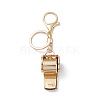 Shining Zinc Alloy Rhinestone Whistle Pendant Keychain LS-KEYC-O014-01G-02-2