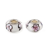 Lampwork & Brass Core European Beads LAMP-P019-01P-25-1