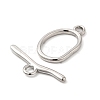 Non-Tarnish 304 Stainless Steel Toggle Clasps X-STAS-F290-06P-2