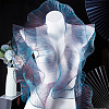 Polyester Organza Ruffled Pleated Lace Fabric Trim OCOR-WH0070-15A-4
