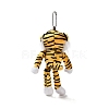 Cartoon PP Cotton Plush Simulation Soft Stuffed Animal Toy Tiger Pendants Decorations HJEW-K043-07-4