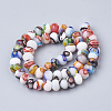 Handmade Millefiori Lampwork Beads Strands X-LAMP-T005-27-2