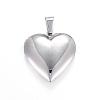 Tarnish Resistant 316 Stainless Steel Locket Pendants STAS-N0016-04P-1