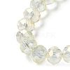 Electroplate Transparent Glass Beads Strands EGLA-A034-T4mm-T16-4