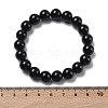 Natural Tourmaline Round Beads Stretch Bracelets for Women BJEW-Z158-03E-02-5
