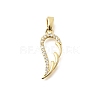 Brass Clear Cubic Zirconia Pendants KK-B187-08G-1