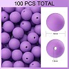 100Pcs Silicone Beads Round Rubber Bead 15MM Loose Spacer Beads for DIY Supplies Jewelry Keychain Making JX441A-1