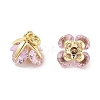 Brass Micro Pave Cubic Zirconia Charms KK-C051-14G-03-1