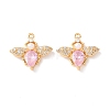 Brass Micro Pave Cubic Zirconia Pendants KK-A284-14G-01-1