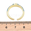 Alloy Micro Pave Cubic Zirconia Cuff Rings for Women CU-CBA3C73-01G-3