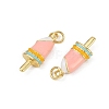Brass Enamel Pendants KK-C093-25G-2