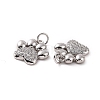 Rack Plating Brass Micro Pave Cubic Zirconia Charms KK-C008-36P-3