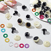 32 Sets 8 Colors Glitter Plastic Craft Doll Eyes KY-HY0001-13B-4