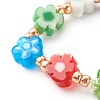 Handmade Glass Beads Stretch Rings Sets RJEW-JR00368-11