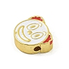 Rack Plating Brass Enamel Beads KK-U029-22G-03-2