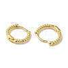 Twisted Ring Brass Huggie Hoop Earrings for Women EJEW-C097-06B-G-2
