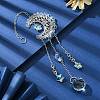 Wire Wrapped Iron Moon Pendant Decorations HJEW-JM01260-3