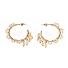 Glass Pearl Beads Stud Earrings X1-EJEW-TA00003-2