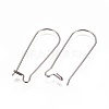 304 Stainless Steel Hoop Earrings Findings Kidney Ear Wires STAS-G200-01C-P-2