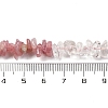 Natural Quartz Crystal & Rose Quartz Beads Strands G-L610-A15-01-4