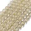 Frosted Transparent Glass Bead Strands GLAA-P065-6mm-01-2