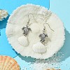 Alloy Turtle Dangle Earrings EJEW-JE05649-2