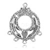 Flat Round Tibetan Style Alloy Chandelier Links PALLOY-M178-11-2